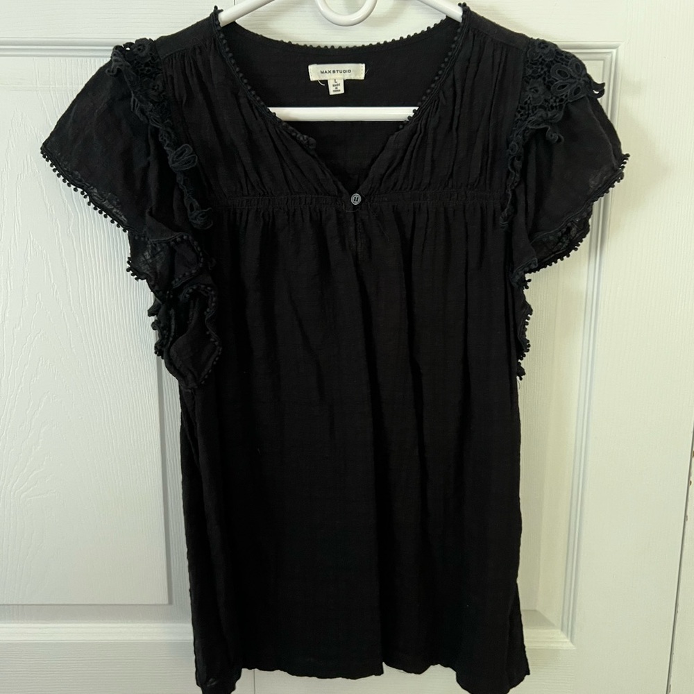 Max Studio Black Women's Top